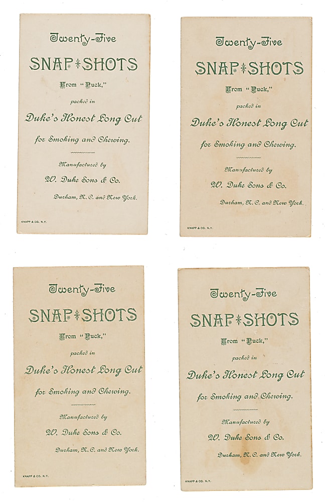 Circa 1888 N128 Duke "Snapshots from Puck" Complete Set (25)
