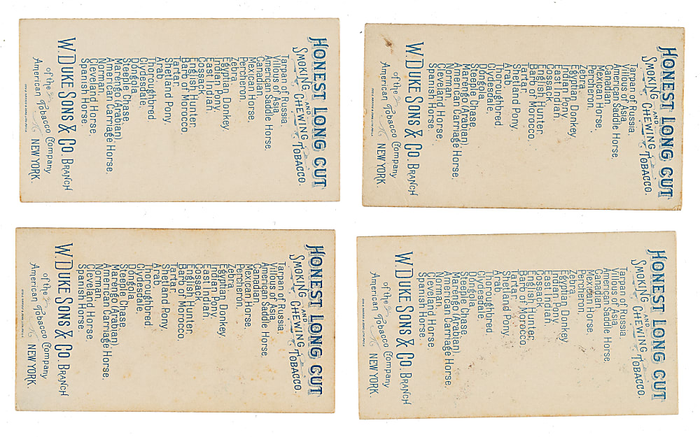 1892 N101 Duke "Breeds of Horses" Complete Set (25)