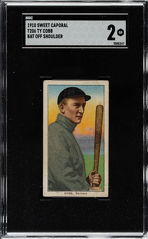 1909-1911 T206 White Border Ty Cobb Bat Off Shoulder SGC GOOD 2
