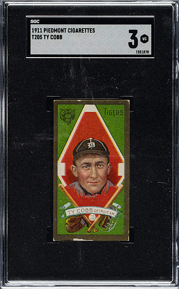 1911 T205 Gold Border Ty Cobb SGC VG 3