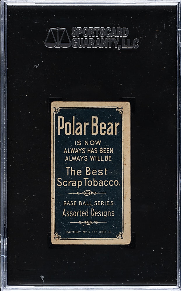 1909-1911 T206 White Border Ty Cobb Portrait Red Background SGC VG/EX 4 - Polar Bear Back