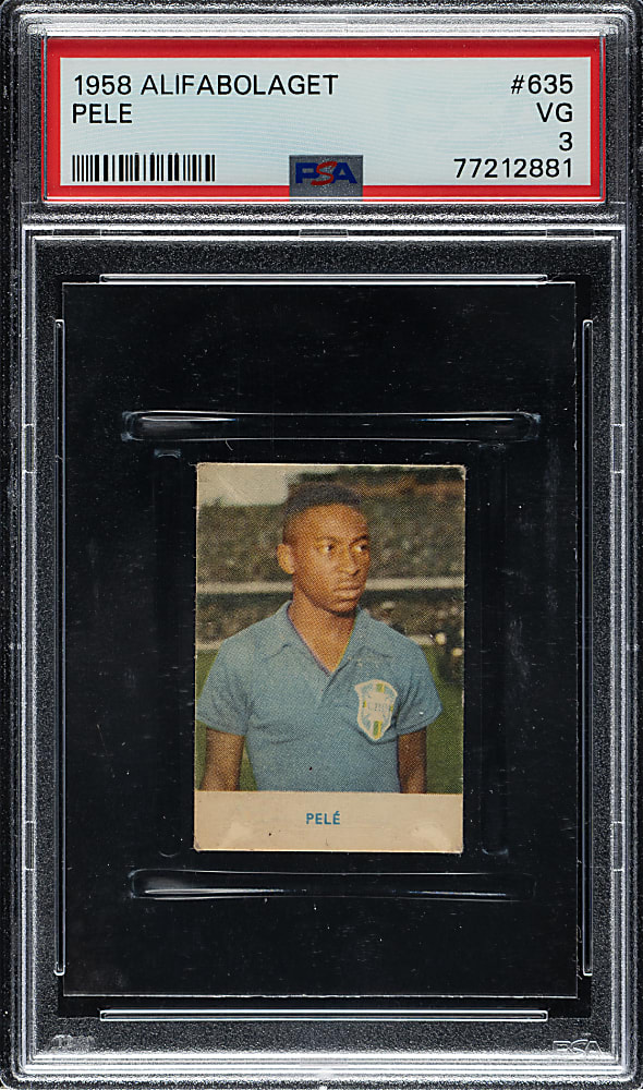 1958 Alifabolaget Soccer #635 Pele Rookie PSA VG 3