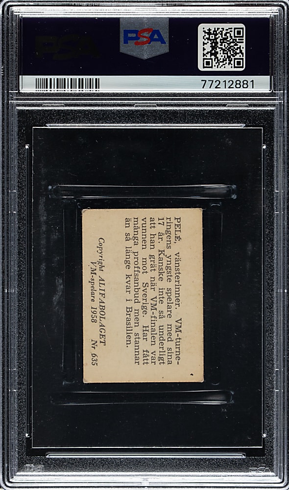 1958 Alifabolaget Soccer #635 Pele Rookie PSA VG 3
