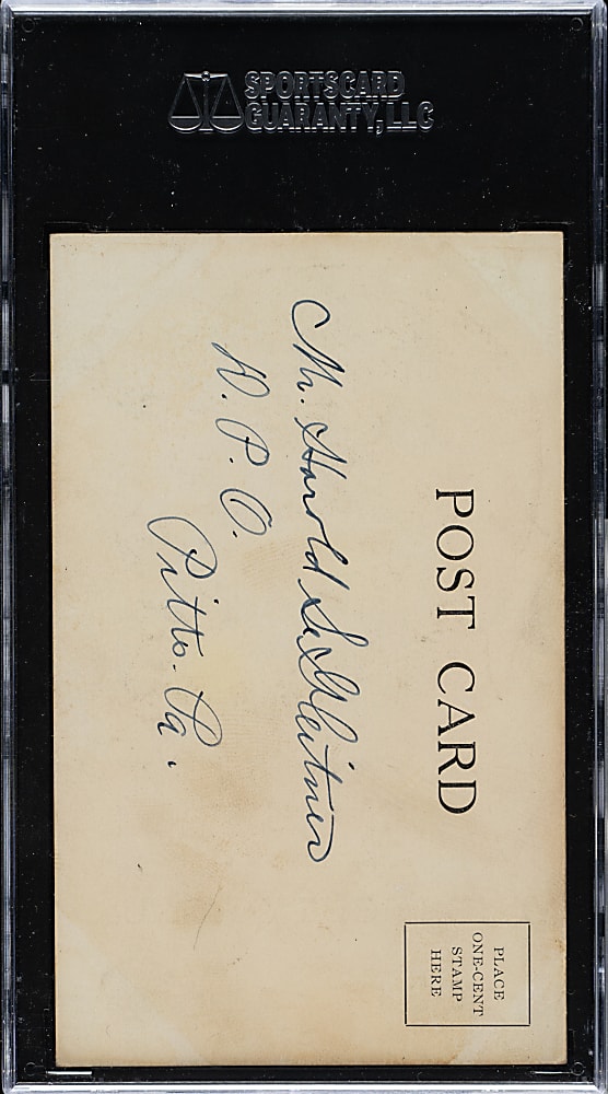 1909 W. W. Smith Postcards Honus Wagner "The Mighty Honus" SGC FAIR 20