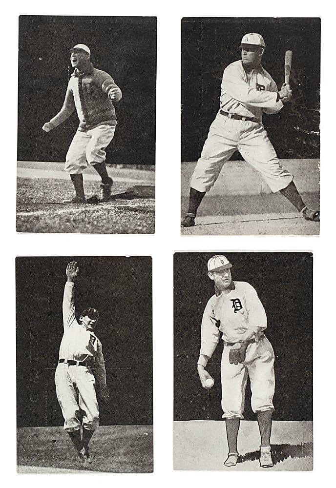 1907 PC765 A. C. Dietsche Detroit Tigers Postcard Partial Set (11/16) Including Hughie Jennings and Sam Crawford