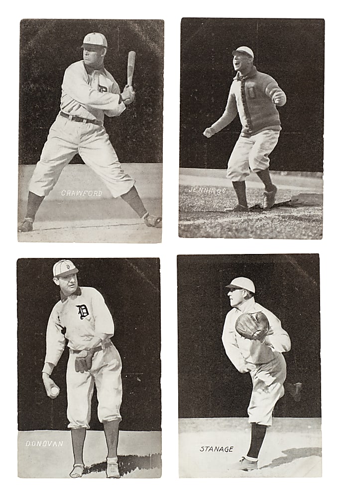 1908 and 1909 PC765 A. C. Dietsche Detroit Tigers Postcard Collection (17) Including Hughie Jennings and Sam Crawford