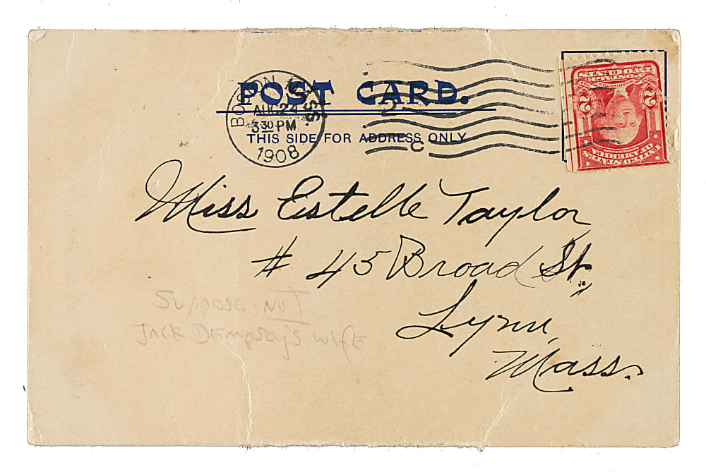 Rare 1908 Boston Red Sox Fold-Out Postcard with Cy Young