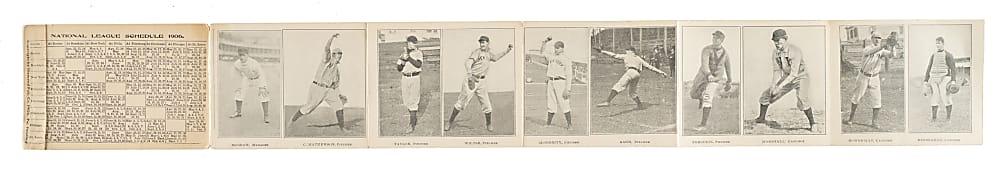 1906 New York Giants Photographic Fold-Out Postcard with Mathewson, McGraw, McGinnity, and Bresnahan