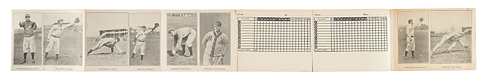 1906 New York Giants Photographic Fold-Out Postcard with Mathewson, McGraw, McGinnity, and Bresnahan