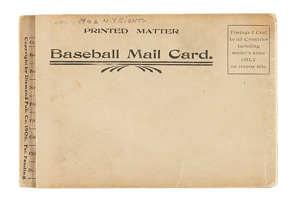 1906 New York Giants Photographic Fold-Out Postcard with Mathewson, McGraw, McGinnity, and Bresnahan