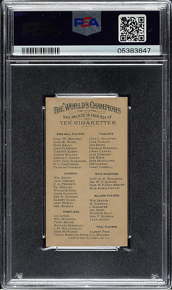 1888 N28 Allen & Ginter Charles Comiskey PSA NM 7