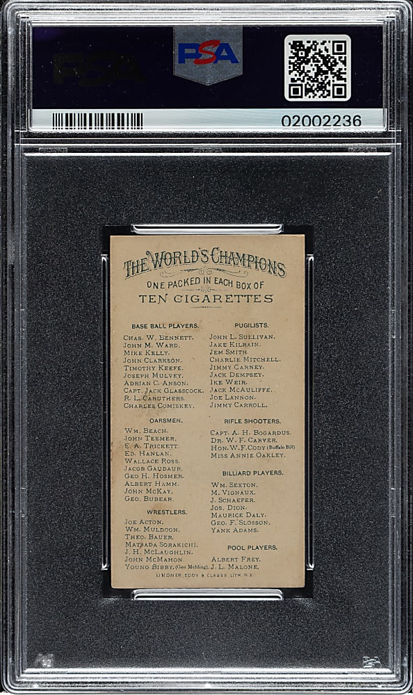 1888 N28 Allen & Ginter John Clarkson PSA NM 7