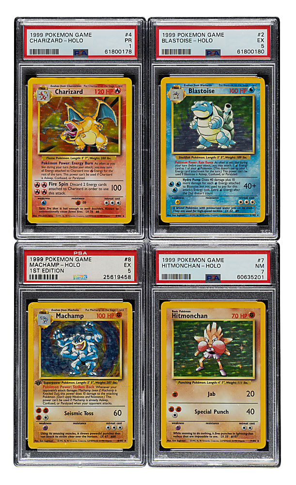 1999 Pokemon Base Set Holographic PSA-Graded Collection (7)