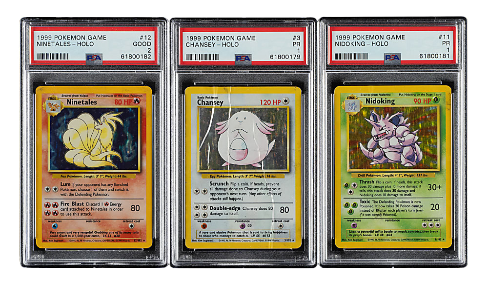 1999 Pokemon Base Set Holographic PSA-Graded Collection (7)