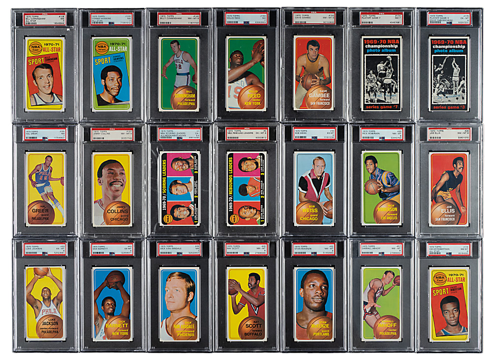 1970-1971 Topps Basketball Complete Set (175) Including 50 PSA- and SGC-Graded Cards