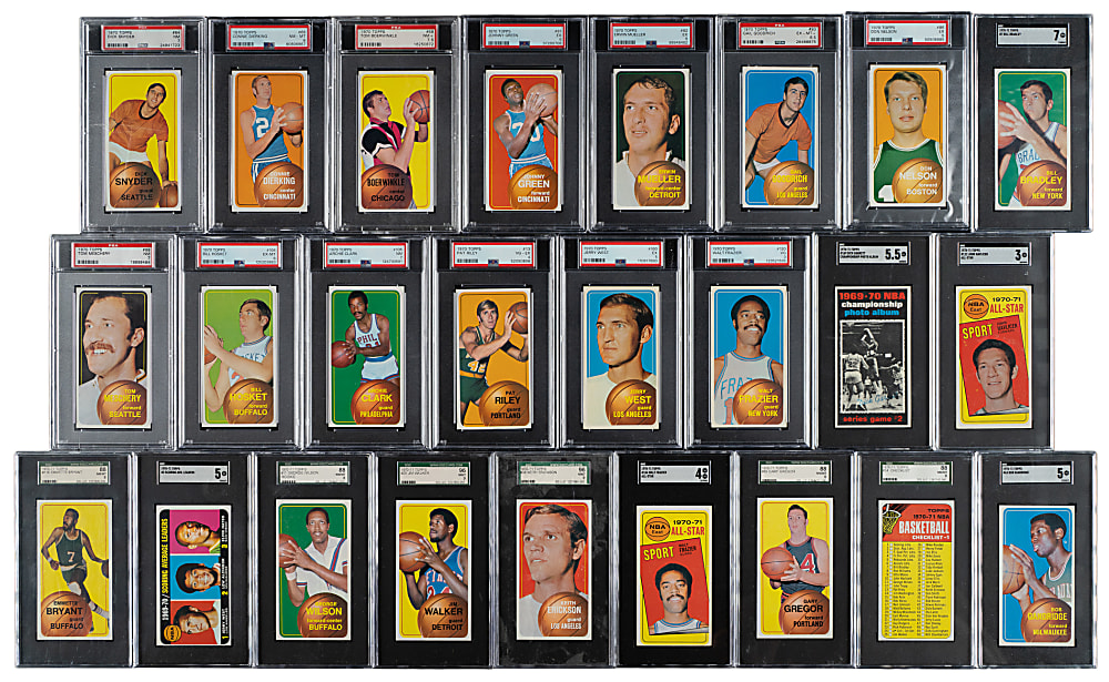 1970-1971 Topps Basketball Complete Set (175) Including 50 PSA- and SGC-Graded Cards