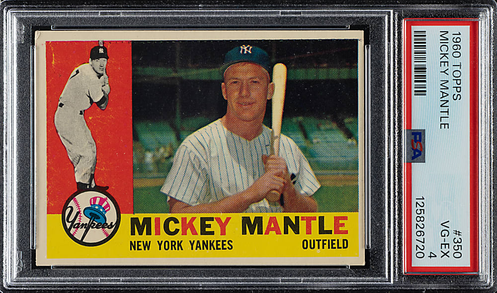 1960 Topps #350 Mickey Mantle PSA VG-EX 4