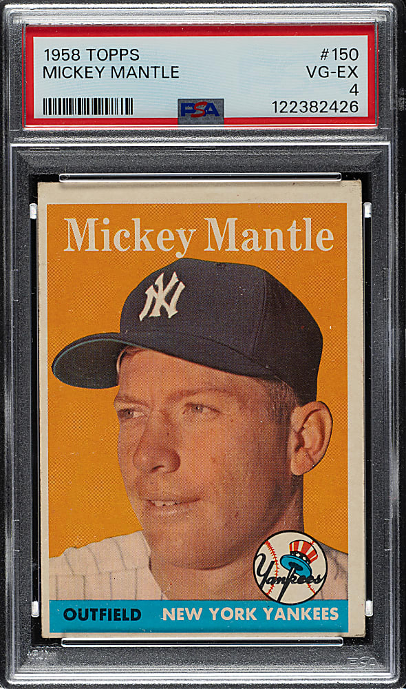 1958 Topps #150 Mickey Mantle PSA VG-EX 4