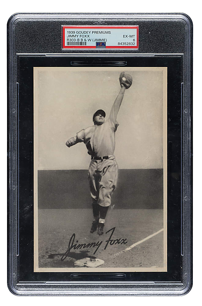 1939 R303-B Goudey Premiums Jimmy Foxx PSA EX-MT 6