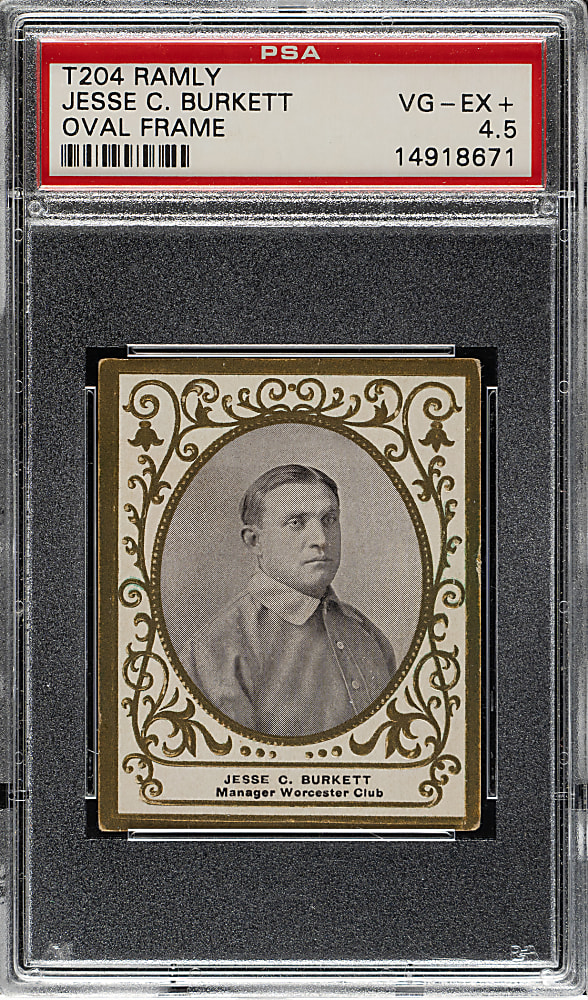 1909 T204 Ramly Tobacco Jesse Burkett PSA VG-EX+ 4.5