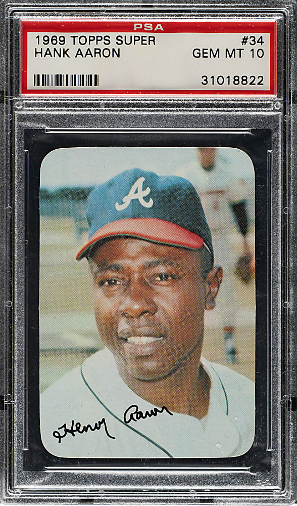 1969 Topps Super #34 Hank Aaron PSA GEM MINT 10