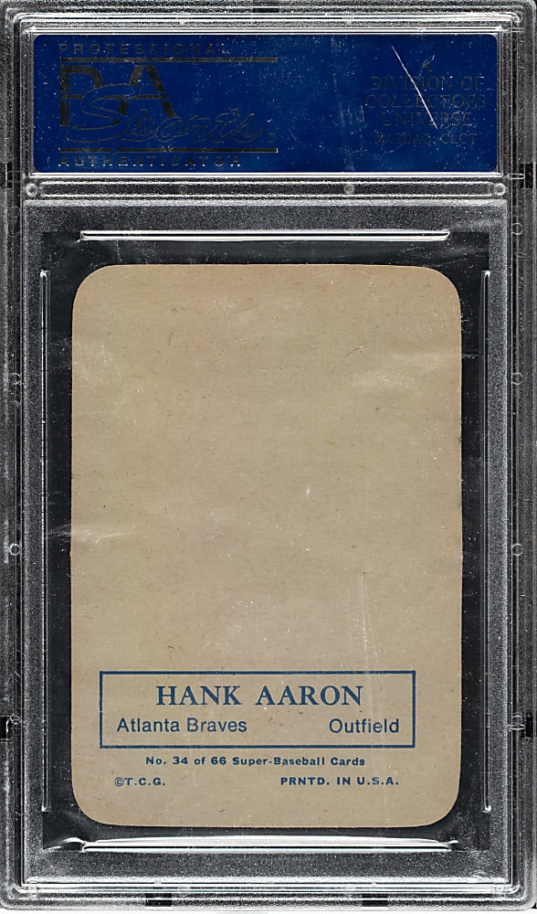 1969 Topps Super #34 Hank Aaron PSA GEM MINT 10