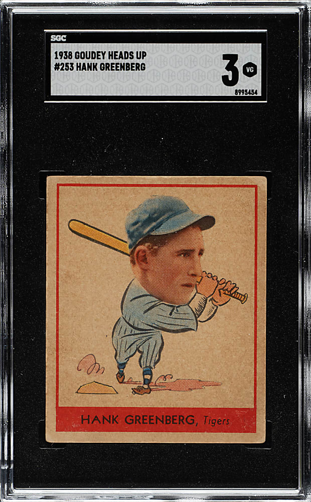 1938 R323 Goudey "Heads-Up" #253 Hank Greenberg SGC VG 3