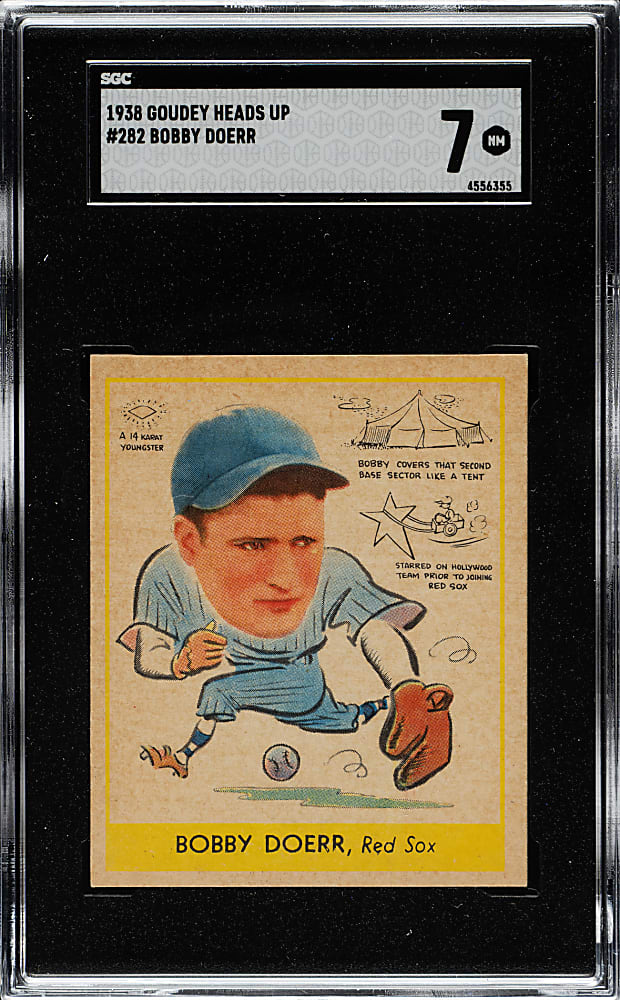 1938 R323 Goudey "Heads-Up" #282 Bobby Doerr SGC NM 7