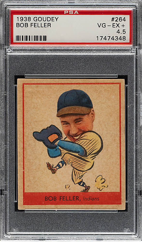 1938 R323 Goudey "Heads-Up" #264 Bob Feller PSA VG-EX+ 4.5
