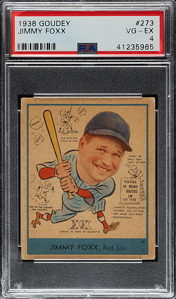 1938 R323 Goudey "Heads-Up" #273 Jimmie Foxx PSA VG-EX 4