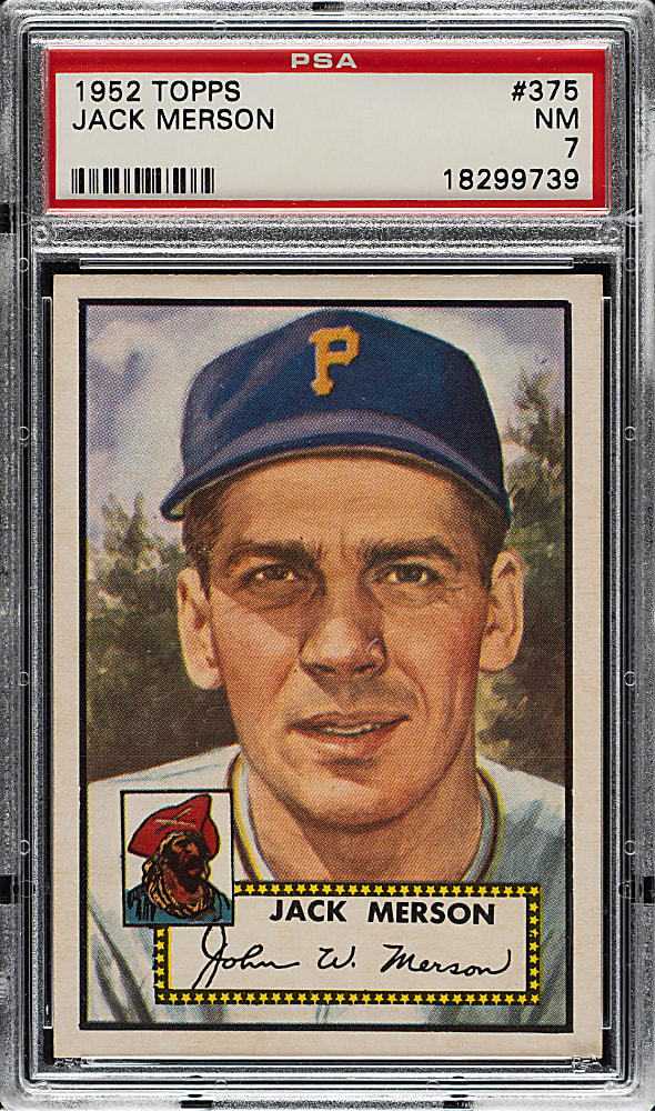 1952 Topps #375 Jack Merson High Number PSA NM 7