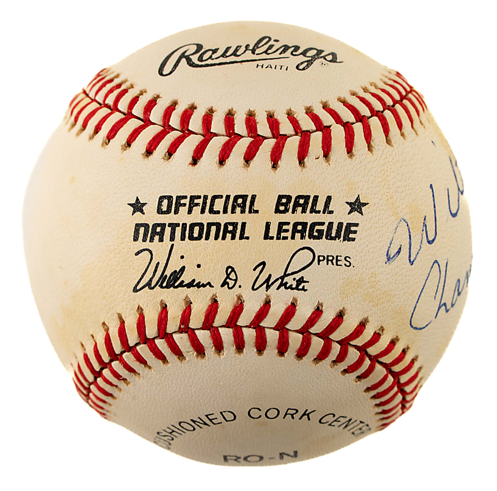 Wilt Chamberlain Single-Signed Baseball - JSA