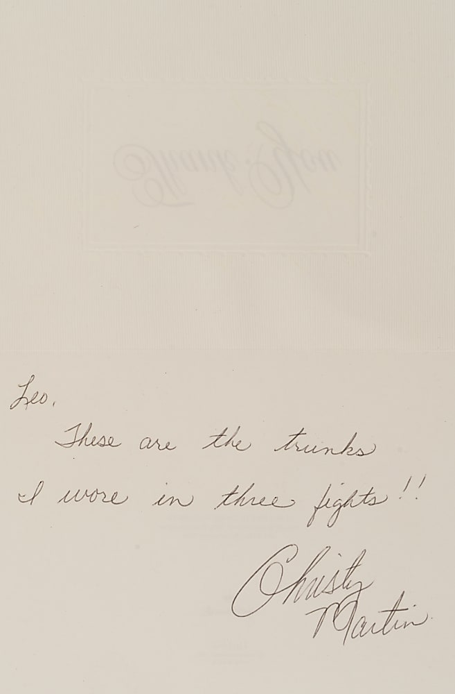 Christy Martin Signed Fight Worn Boxing Trunks with "The Champ!" Inscription - JSA