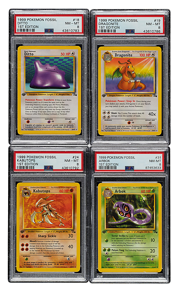 1999 Pokemon Fossil 1st Edition PSA NM-MT 8 Collection (23)