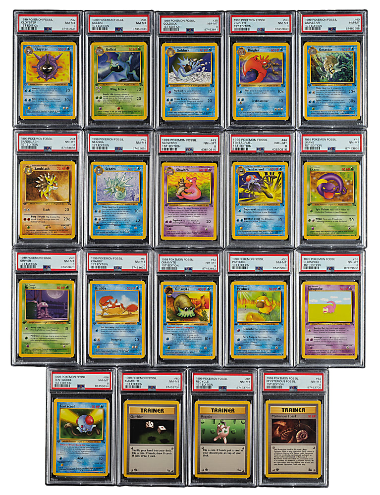 1999 Pokemon Fossil 1st Edition PSA NM-MT 8 Collection (23)