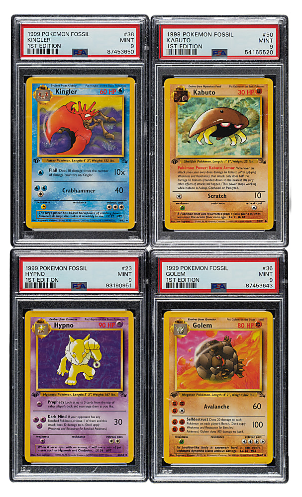 1999 Pokemon Fossil 1st Edition PSA MINT 9 Collection (27)