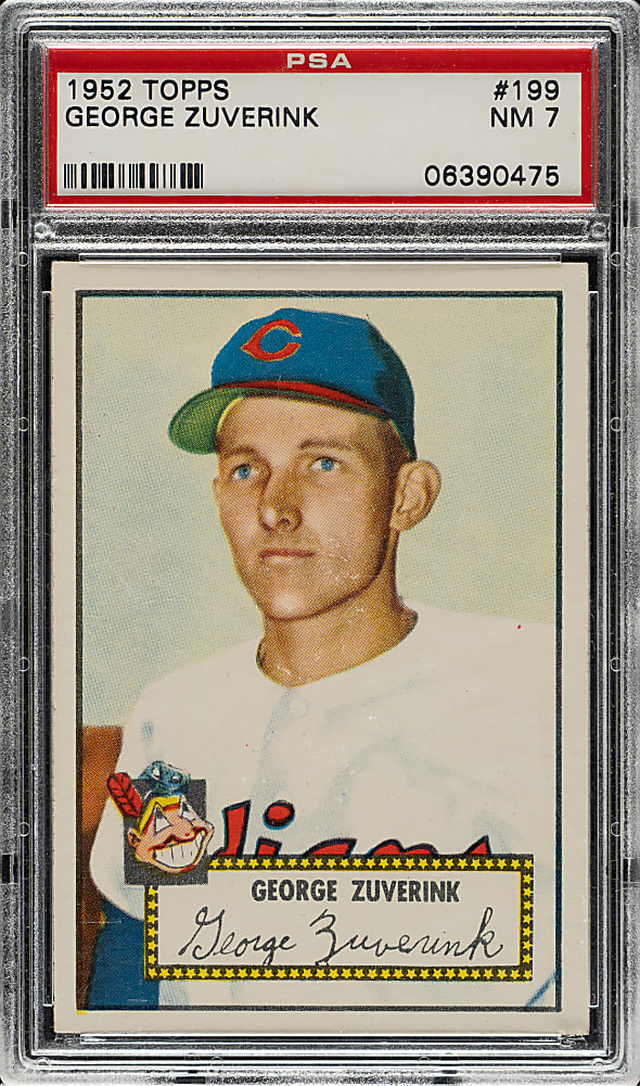 1952 Topps #199 George Zuverink PSA NM 7