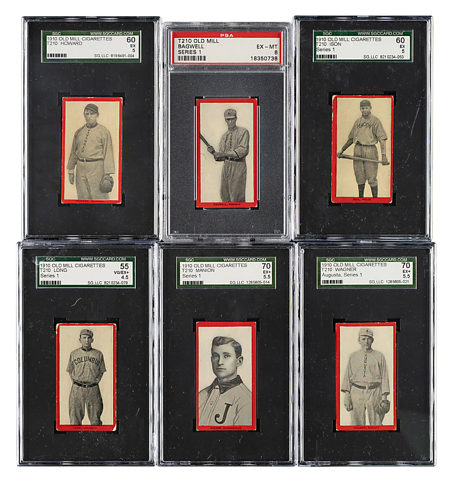 1910 T210 Old Mill Tobacco "Series 1" South Atlantic League SGC-Graded Near-Complete Set (74/75)