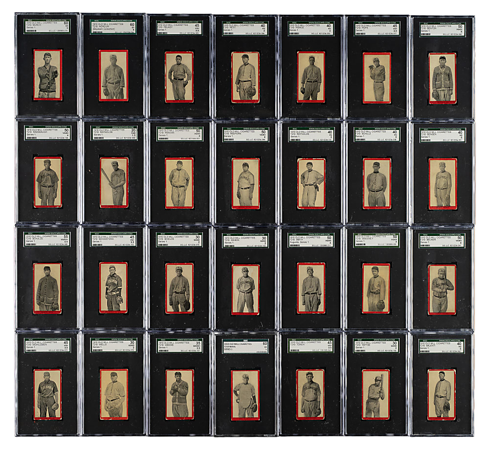 1910 T210 Old Mill Tobacco "Series 1" South Atlantic League SGC-Graded Near-Complete Set (74/75)