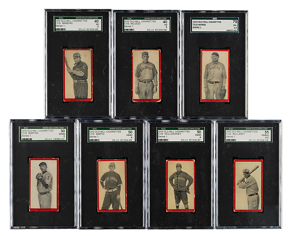 1910 T210 Old Mill Tobacco "Series 1" South Atlantic League SGC-Graded Near-Complete Set (74/75)