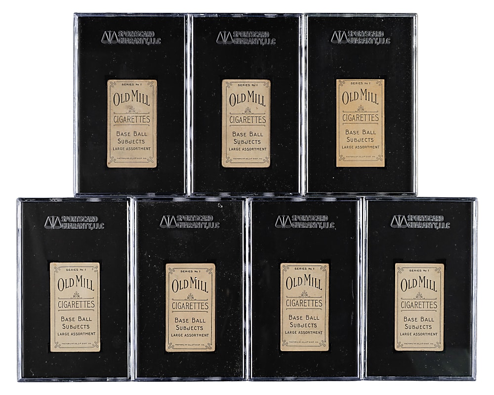 1910 T210 Old Mill Tobacco "Series 1" South Atlantic League SGC-Graded Near-Complete Set (74/75)