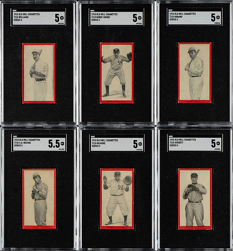 1910 T210 Old Mill Tobacco "Series 5" Carolina Assn. Near-Complete Set (85/87)