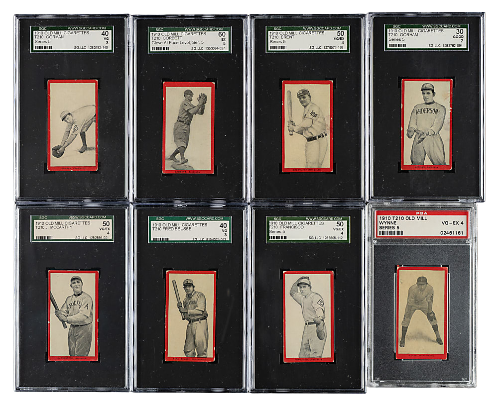 1910 T210 Old Mill Tobacco "Series 5" Carolina Assn. Near-Complete Set (85/87)