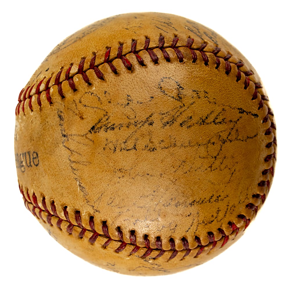 1941 New York Giants Team-Signed Baseball with Ott, Hubbell, and Terry - JSA
