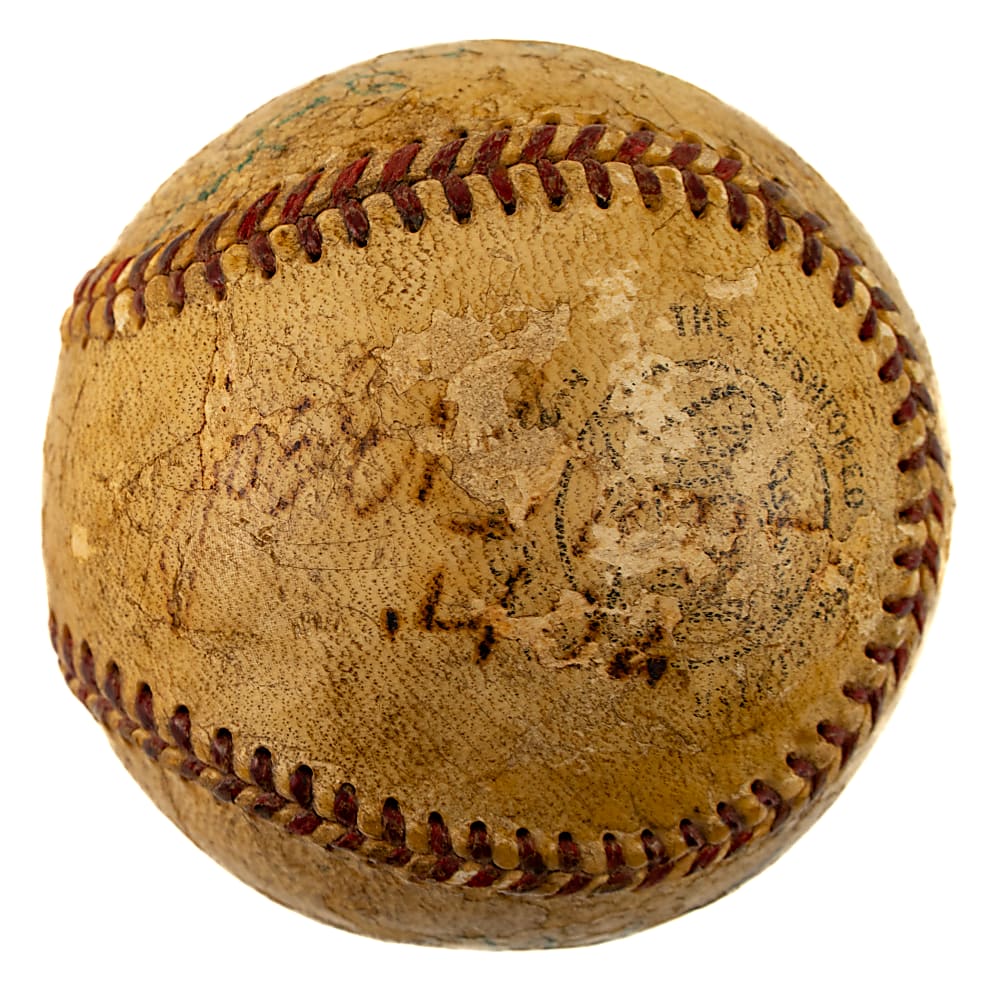 Richard Nixon, Eddie Mathews, and Joe E. Brown Multi-Signed Baseball - JSA