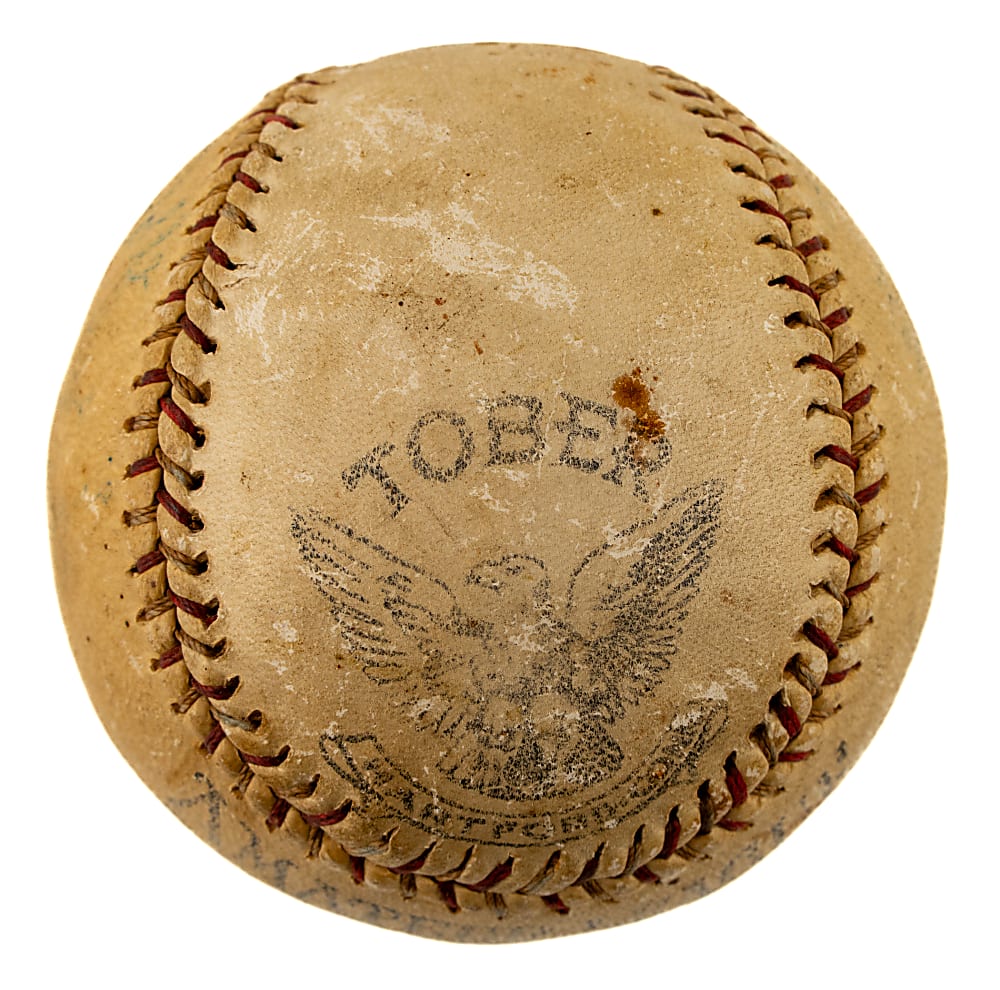 Circa 1936 New York Yankees Team-Signed Baseball with Lou Gehrig and Joe DiMaggio - JSA