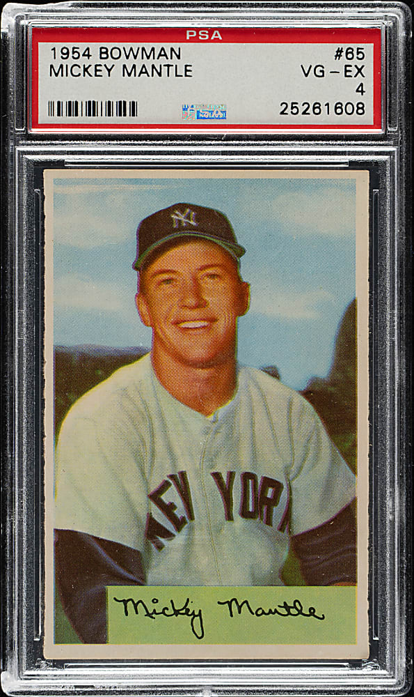 1954 Bowman #65 Mickey Mantle PSA VG-EX 4