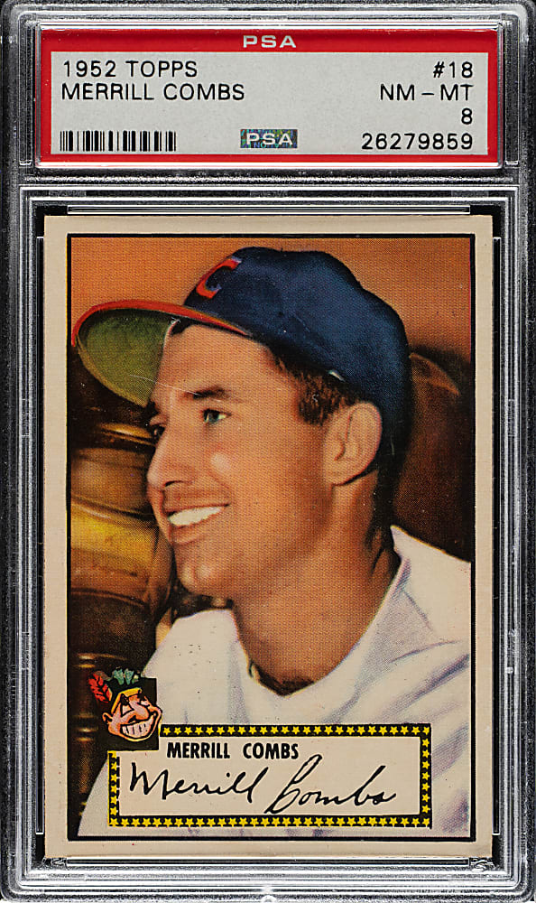 1952 Topps #18 Merrill Combs PSA NM-MT 8