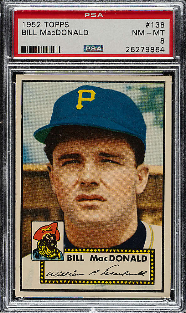 1952 Topps #138 Bill MacDonald PSA NM-MT 8