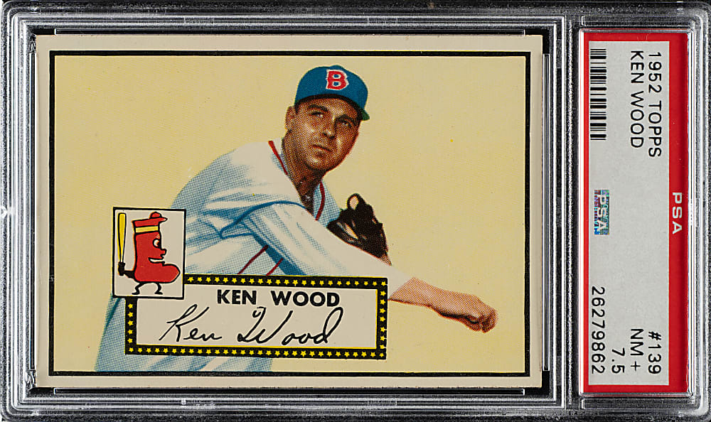 1952 Topps #139 Ken Wood PSA NM+ 7.5